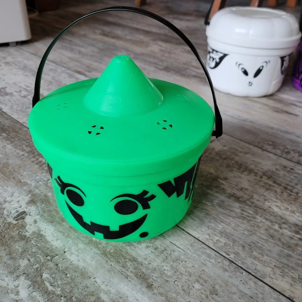 Vintage McDonald's Halloween Happy‎ Meal Boo Buckets Set Of 4 *Read Description
